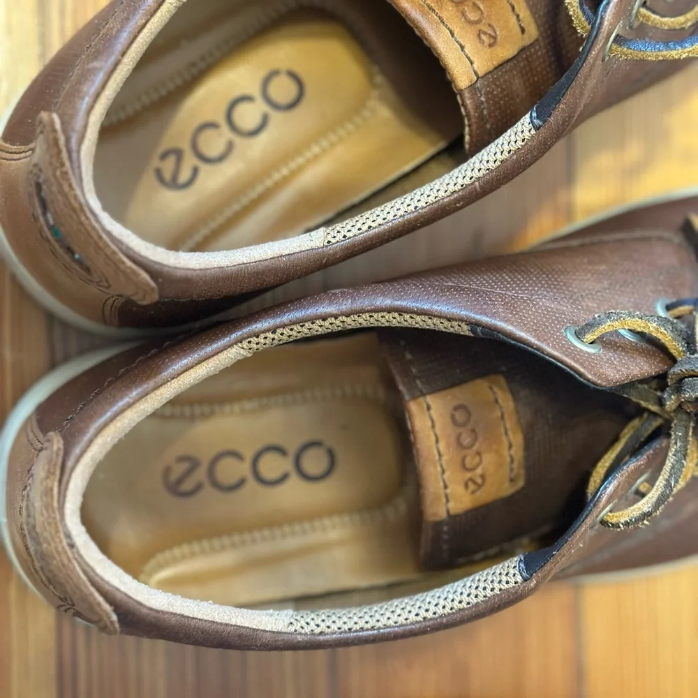 ECCO Men's Brown Leather Shoes 45 / 11